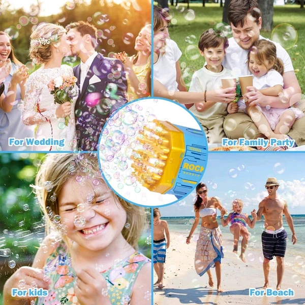 69 Holes Big Rechargeable Powerful Machine Bubble Gun Toys for Kids Adults, Bubble Makers, Big Rocket Boom Bubble Blower Best Gifts
