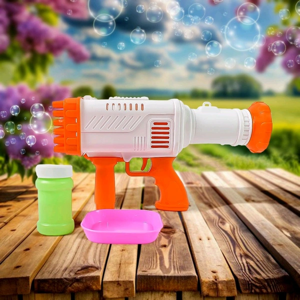 36 Holes Big Rechargeable Powerful Machine Bubble Gun Toys for Kids Adults, Bubble Makers, Big Rocket Boom Bubble Blower Best Gifts (1 Set)
