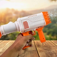 36 Holes Big Rechargeable Powerful Machine Bubble Gun Toys for Kids Adults, Bubble Makers, Big Rocket Boom Bubble Blower Best Gifts (1 Set)
