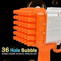 36 Holes Big Rechargeable Powerful Machine Bubble Gun Toys for Kids Adults, Bubble Makers, Big Rocket Boom Bubble Blower Best Gifts (1 Set)
