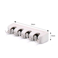  Multipurpose Wall Mounted Organizer Mop And Broom Holder - 4 Layer
