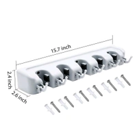  Multipurpose Wall Mounted Organizer Mop And Broom Holder - 5 Layer