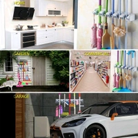  Multipurpose Wall Mounted Organizer Mop And Broom Holder - 5 Layer