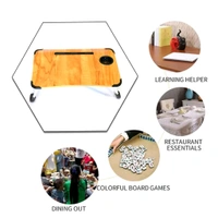 Laptop Table Foldable Portable Notebook Bed Lap Desk Tray Stand Reading Holder with Coffee Cup Slot for Breakfast, Reading & Movie Watching