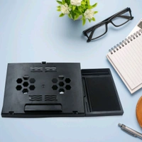 Laptop Stand Suitable Portable Foldable Compatible with MacBook Notebook Tablet Tray Desk Table Book with Free Phone Stand 