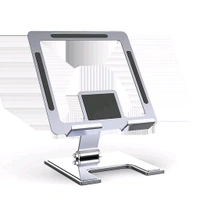 Tablet Phone Stand Aluminium Alloy Stand For Phone Tablet Support Adjustable Desktop Mobile Phone Holder Foldable Stand Adjustable Angle Stand Non Slip Design Aluminum Alloy Material Stand (1 Pc) - Black