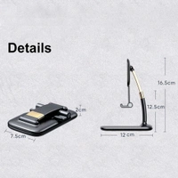 Foldable Portable Desktop Adjustable Cell Phone/Mobile Stand/Holder/Mounts for Desk, Desktop Tablet Stand Compatible with Smartphones/iPad Mini/Game/Kindle/Tablet (4-10")

