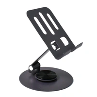 Metal Mobile Stand 360° Rotatable Mobile Stand Multiple Height & Angle Adjustments, Stable Metallic Round Base Weight of Any Phone (1 Pc)
