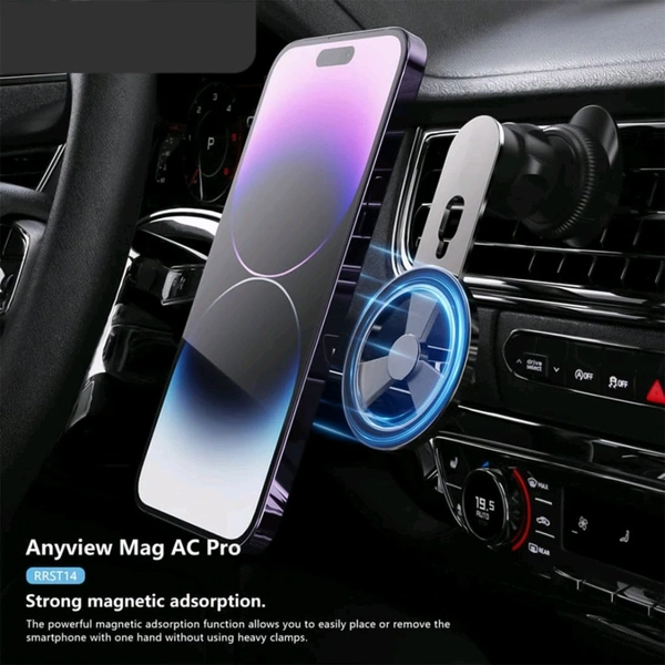 360° Rotatable & Foldable Air Vent Magnetic Phone Holder for Black view Car Mount for Ventilation Grid Multi-Angle Adjustable car holder (1 Pc)
