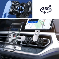 360° Rotatable & Foldable Air Vent Magnetic Phone Holder for Black view Car Mount for Ventilation Grid Multi-Angle Adjustable car holder (1 Pc)