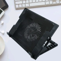 Laptop Fan Cooling Pad, Laptop Cooling Pad, Laptop Cooler Portable, Laptop Cooling Pad Bracket, with Fan, Dual USB Ports, Portable Ultra Slim USB Powered 5 Heights Adjustable Laptop Stand (1 Pc)

