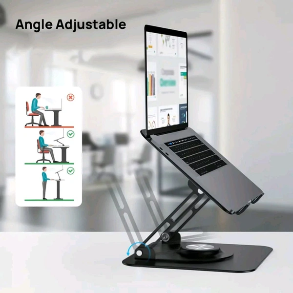 Aluminium Alloy 360°Rotating Bracket, Adjustable Phone Stand, Portable Foldable Ergonomic phone & tablet stand Support (1 Pc)