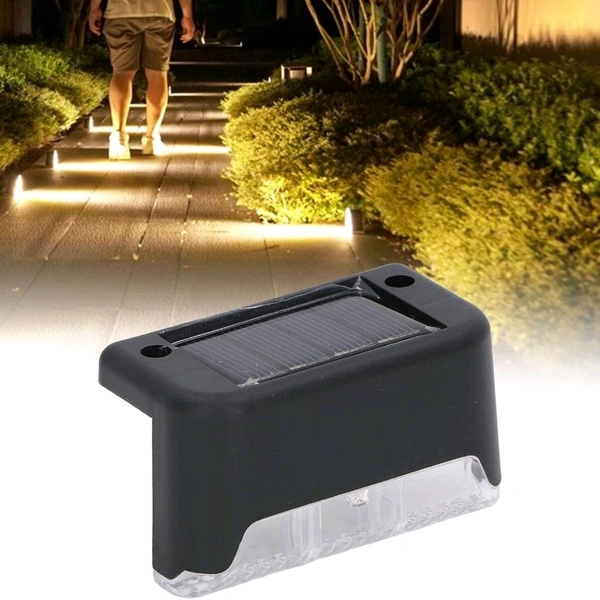 4-Piece Solar Waterproof Garden, Stair & Railing Lights – Energy-Efficient Outdoor LED Lights for Pathways, Staircases & Decks