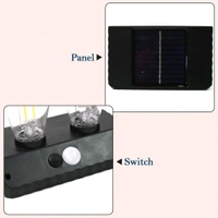 Solar Double LED Bulb Lamp, Solar Interaction Wall Lamp, Decorative Lighting Fixture YT-819- 2W (1 Pc)