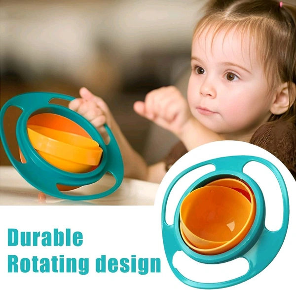 Portable Non-Spill 360° Gyro Bowl – The Ultimate Toddler Feeding Solution! Perfect for Active Toddlers!