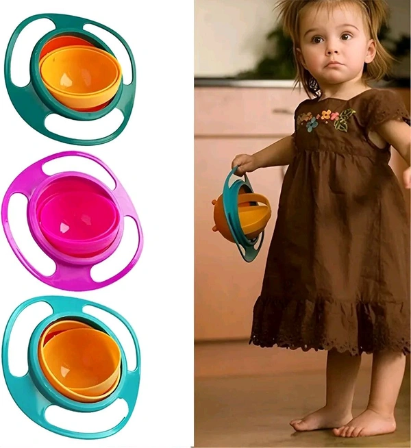 Portable Non-Spill 360° Gyro Bowl – The Ultimate Toddler Feeding Solution! Perfect for Active Toddlers!