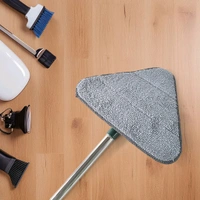 2 In 1 Extendable Triangle Mop Retractable Cleaning Mop Brush & Viper, 360 Degree Rotating Floors Wall Cleaning Mop Dust Mop with Telescopic Handle and Reusable Mop Heads tringal mop(1 Pc)
