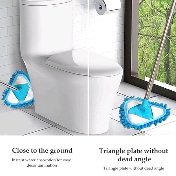Stainless Steel Adjustable 360° Triangle Mop – The Ultimate Cleaning Companion! Effortless Cleaning for Every Surface