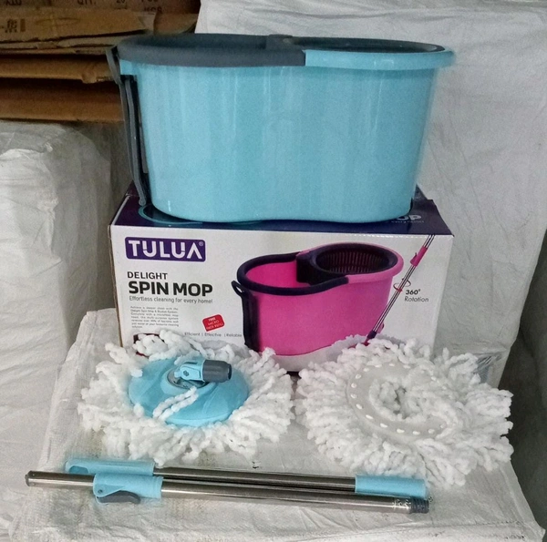 Quick Spin Mop Plastic spin, Bucket Floor Cleaning, Easy Wheels & Big Bucket, Floor Cleaning Mop with Bucket

