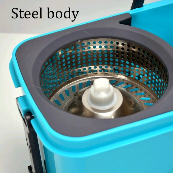 QUICK SPIN MOP PLASTIC SPIN, BUCKET FLOOR CLEANING, EASY WHEELS & BIG BUCKET, FLOOR CLEANING MOP WITH BUCKET 