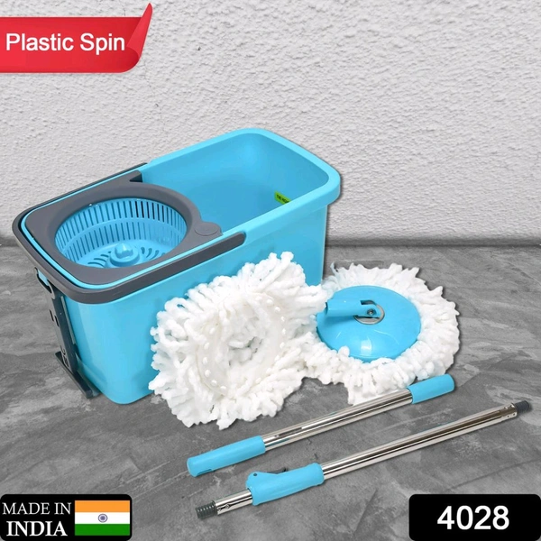 Quick Spin Mop Plastic spin, Bucket Floor Cleaning, Easy Wheels & Big Bucket, Floor Cleaning Mop with Bucket﻿
