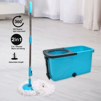Quick Spin Mop Plastic spin, Bucket Floor Cleaning, Easy Wheels & Big Bucket, Floor Cleaning Mop with Bucket﻿
