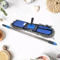 Wet and Dry Cotton Pad Floor Mop with Long Aluminium Handle, Wet and Dry Floor Mop (1 Pc / Large)