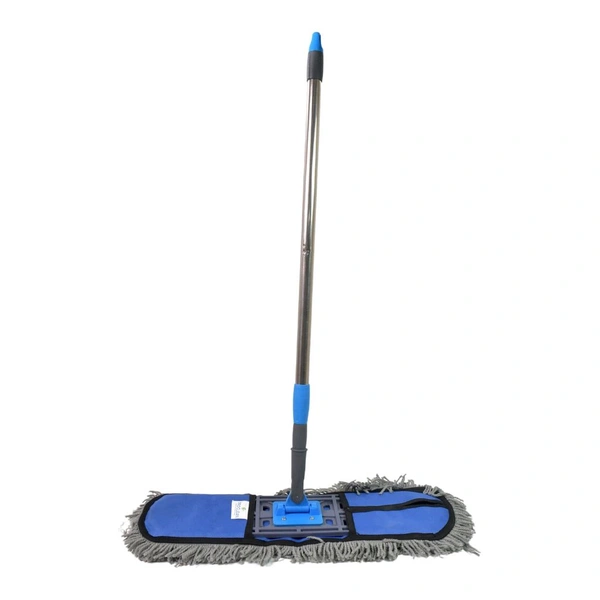 Wet and Dry Cotton Pad Floor Mop with Long Aluminium Handle, Wet and Dry Floor Mop (1 Pc / Large)