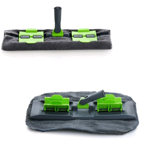 Multipurpose Wet & Dry Microfiber Flat Mop with 360° Rotating Head and Telescopic Steel Handle
