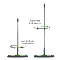 Multipurpose Wet & Dry Microfiber Flat Mop with 360° Rotating Head and Telescopic Steel Handle