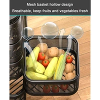 3-Layer Heavy-Duty Metal Kitchen Trolley with Wheels – Square Design Organizer Rack for Fruits, Vegetables & Kitchen Essentials