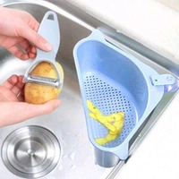 Multi Functional Triangular Drain Shelf Sink Storage Rack Kitchen Sucker Storage Holder - Multicolor (Pack Of 2) - 2