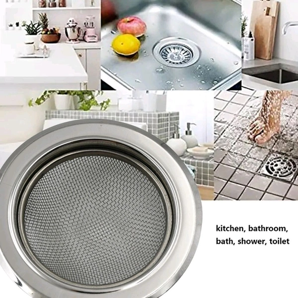 Medium Size Stainless Steel Sink Strainer Kitchen Drain Basin Filter Stopper Drainer
