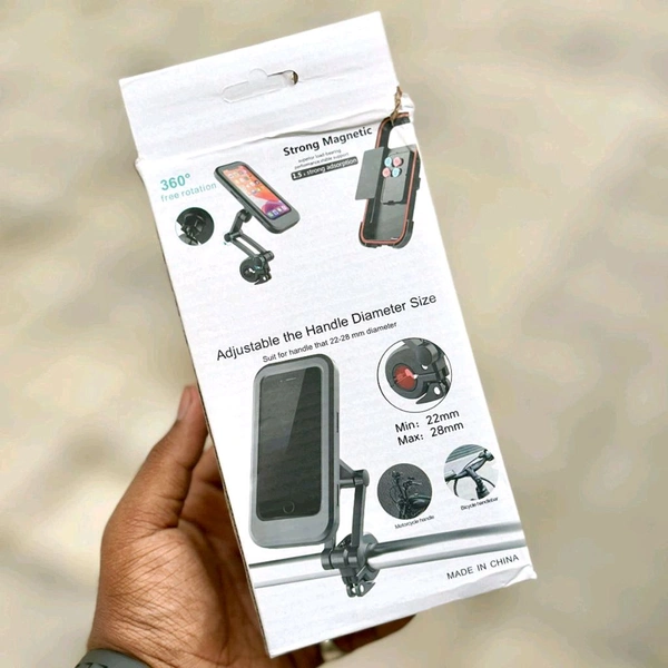 Waterproof 360° Rotating Bike & Motorcycle Phone Holder with Touchscreen Compatibility
