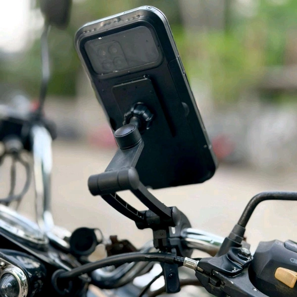 Waterproof 360° Rotating Bike & Motorcycle Phone Holder with Touchscreen Compatibility
