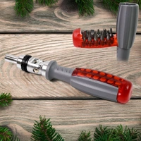 Multi Bits Ratchet Screwdriver Set, Adjustable Angle Two-Way Ratcheting Screwdriver, Hidden Bit Storage Phillips Screwdriver Slotted Screwdriver (1 Set)
