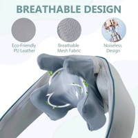 Neck & Shoulder Massagers with Heat, Electric Rechargeable Deep Tissue Kneading Massage Machine, Shiatsu Neck and Back Massager Massage Gifts for Men Women (1 Pc)