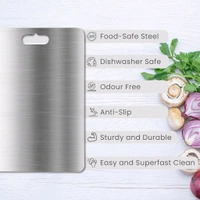 Stainless Steel Cutting Boards for Kitchen, Chopping board small cutting board Baking Board Kitchen Board with Scale (31×20 Cm / 1 Pc)