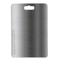 Stainless Steel Cutting Boards for Kitchen, Chopping board small cutting board Baking Board Kitchen Board with Scale (31×20 Cm / 1 Pc)