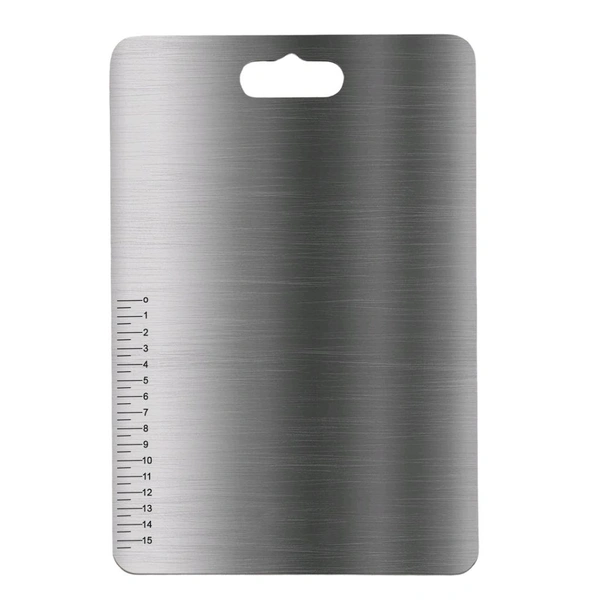 Stainless Steel Cutting Boards for Kitchen, Chopping board small cutting board Baking Board Kitchen Board with Scale (31×20 Cm / 1 Pc)