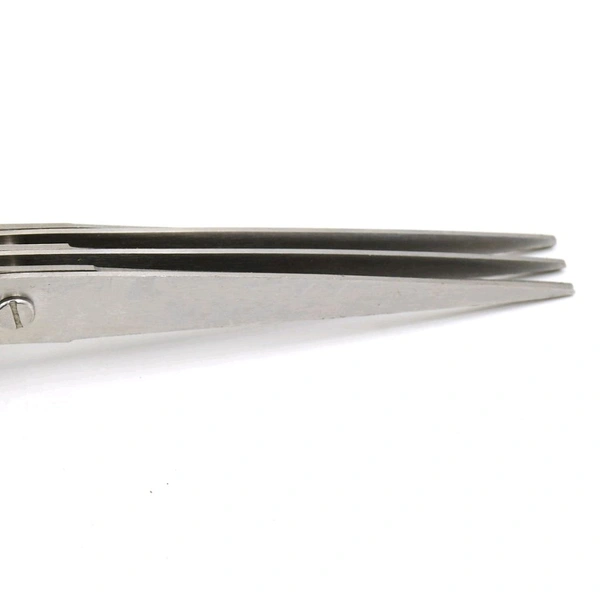 Multifunction Vegetable Stainless Steel Herbs Scissor with 3 Blades for Cutting for Kitchen, Paper Food Salad Herb Spices Cooking Tools Vegetable Cutter (1 Pc)