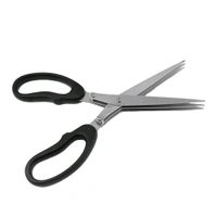 Multifunction Vegetable Stainless Steel Herbs Scissor with 3 Blades for Cutting for Kitchen, Paper Food Salad Herb Spices Cooking Tools Vegetable Cutter (1 Pc)