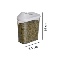 Plastic Easy Flow Storage Jar with Lid (750ml, Set of 6)