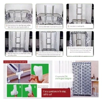 Big 8 Compartment Portable and Collapsible Wardrobe Racks Closet Foldable with High Capacity, Clothes Storage Rack Quick & Easy To Assemble (1 Set)
