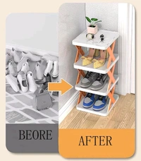 4-Layer Shoe Rack Stand – Space-Saving Shoe Organizer for Small Spaces, Closets & Entryways