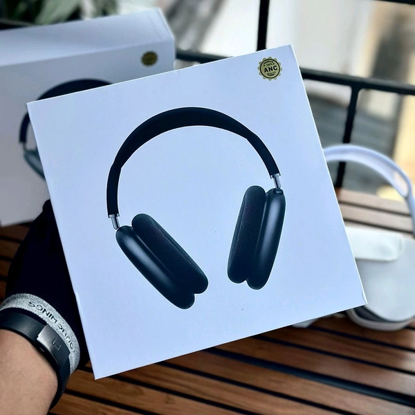 Headphones MAX 2 – Premium Wireless Bluetooth Headphones with Deep Bass, Active Noise Cancellation, and Carry Case - Black, 1 Month Cybzone Warranty