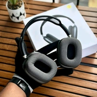 Headphones MAX 2 – Premium Wireless Bluetooth Headphones with Deep Bass, Active Noise Cancellation, and Carry Case - Black, 1 Month Cybzone Warranty