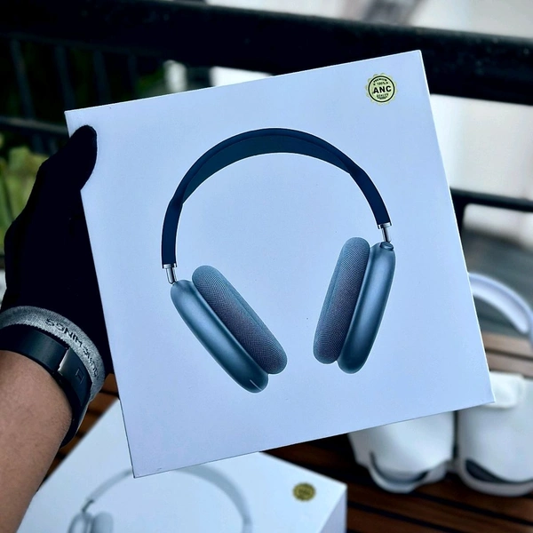 Headphones MAX 2 – Premium Wireless Bluetooth Headphones with Deep Bass, Active Noise Cancellation, and Carry Case - Blue, 1 Month Cybzone Warranty