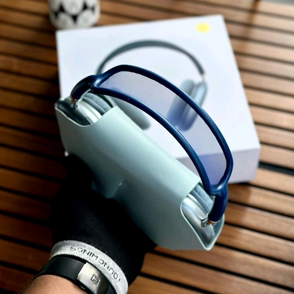 Headphones MAX 2 – Premium Wireless Bluetooth Headphones with Deep Bass, Active Noise Cancellation, and Carry Case - Blue, 1 Month Cybzone Warranty