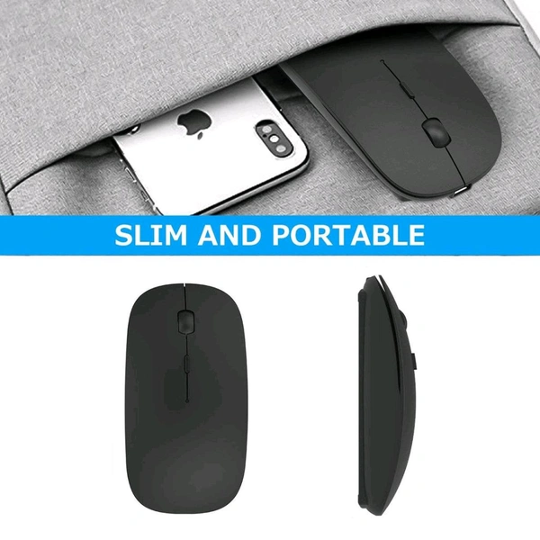 Slim Cordless Computer Mouse with Nano USB Receiver, 3 Adjustable DPI Portable Optical Wireless Computer Mice
